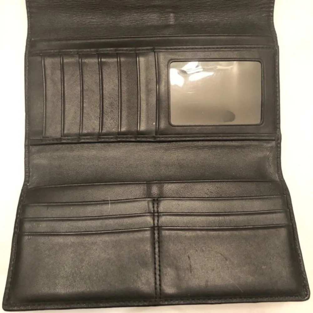 Coach signature Ashley jacquard & leather wallet